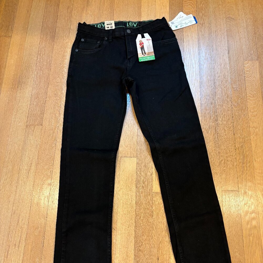Black Levi 511 Slim Strech Eco Performance Jeans - Size 18